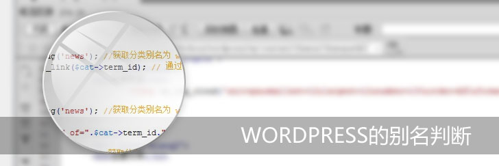 wordpress的别名判断分类和页面