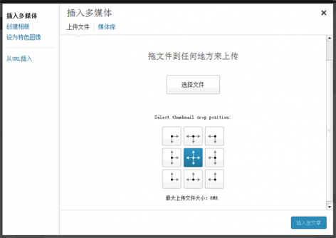 wordpress网站手动裁切图片