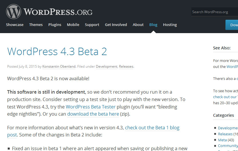 WordPress4.3beta2