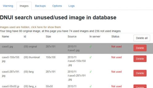 节省空间，快速删除没有使用的wordpress略缩图-以...