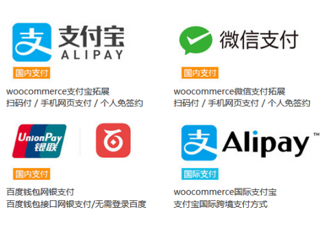 woocommerce支付方式:微信、支付宝、网银等 woocommerce支付方式:微信、支付宝、网银等