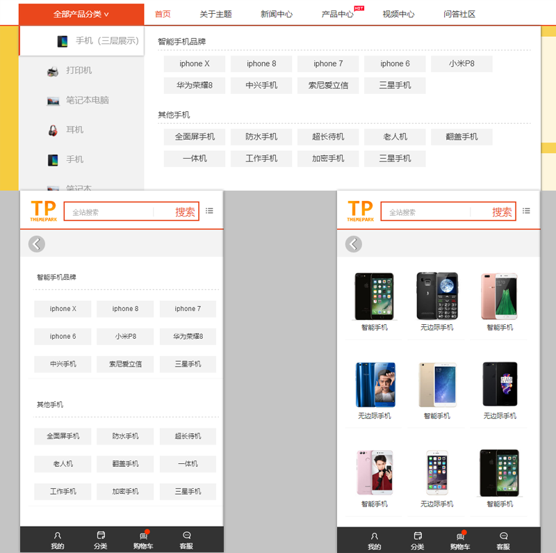 云端商城woocommerce商城主题 - HTML5布局（images 3）
