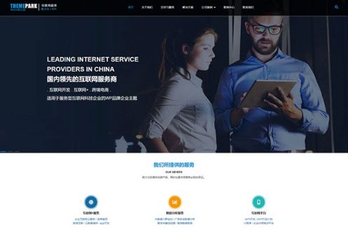 互联网服务-软件服务行业-超级区块wordpress主题免...