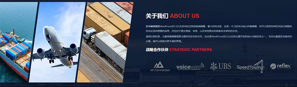 物流运输-清关通关行业-单页滚动模块拆分-wordpress可重用区块下载（images 3）
