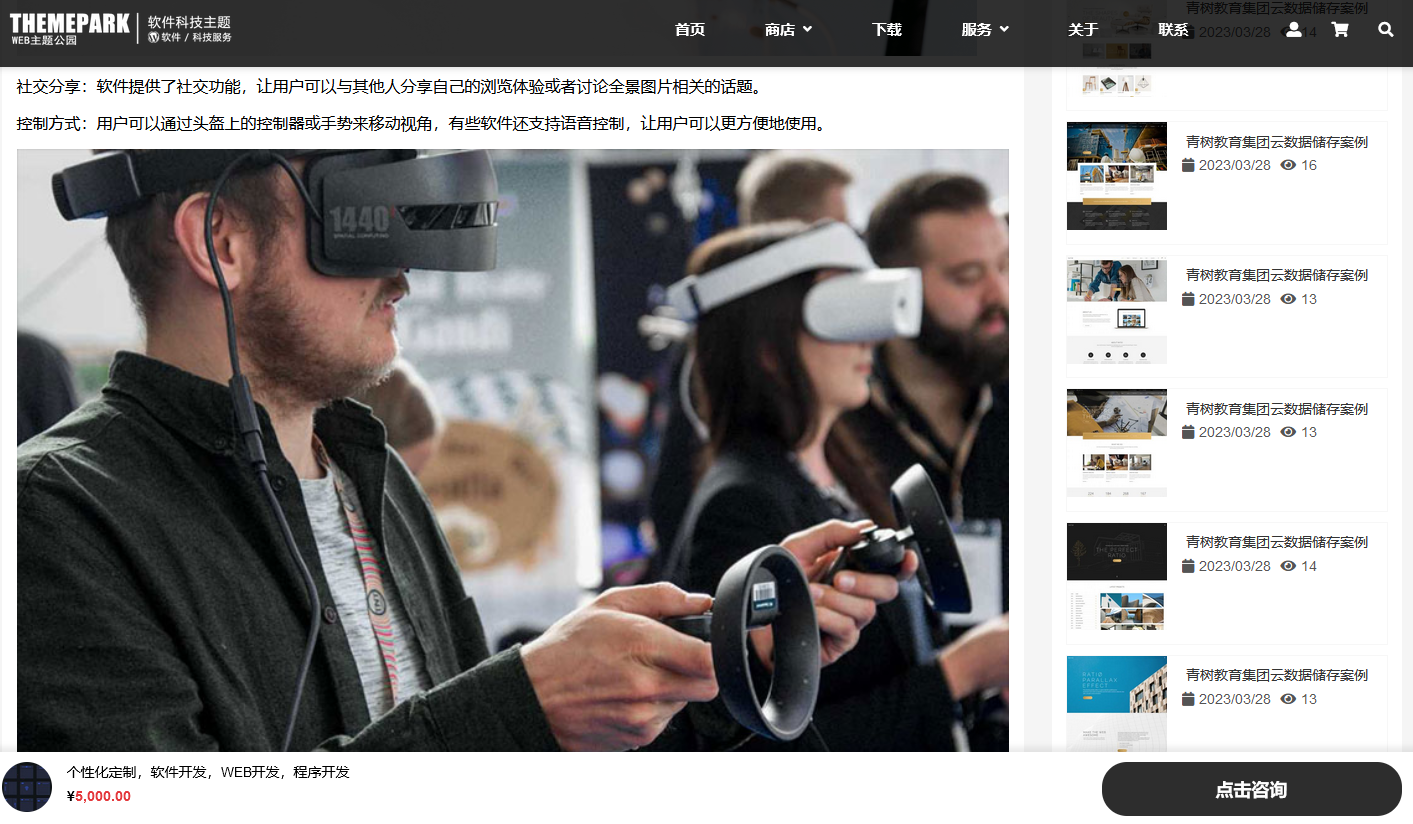 软件开发 互联网服务 虚拟产品 深色系官网加商城 - 一键导入演示数据（images 3）