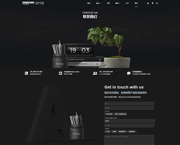 软件开发-互联网服务-虚拟产品-深色系官网加商城-WordPress区块商城主题单页面拆分下载(images 6)