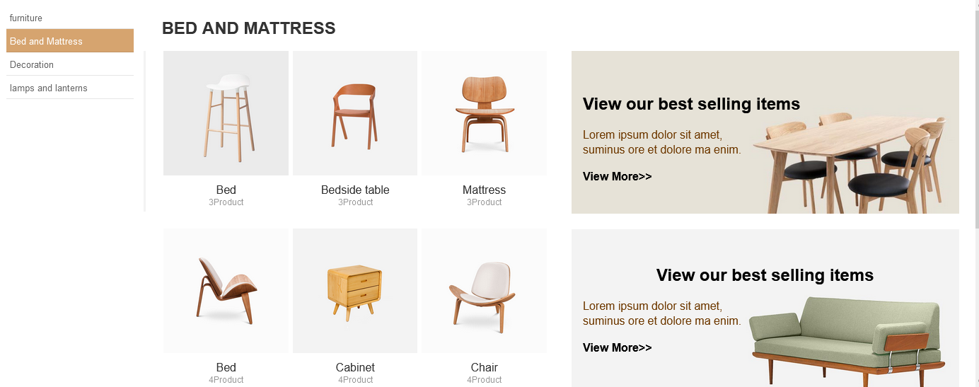 家居家具外贸商城 简洁干净 浅色系 - HTML5布局(images 1)